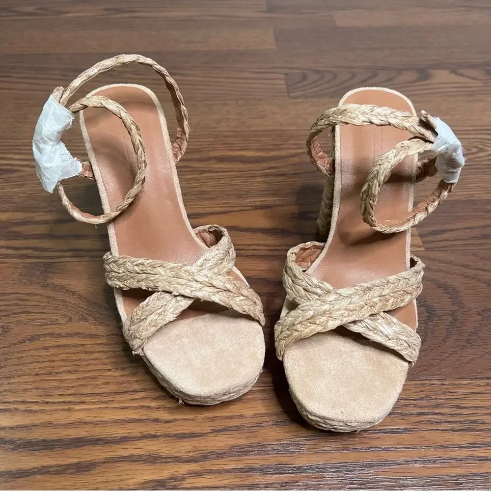 Gabrielle Union Marianne Woven Platform Sandal size 9
